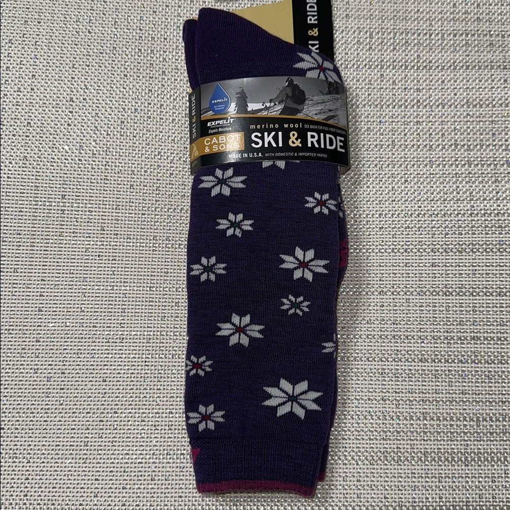 CABOT & SONS SKI & RIDE Merino Wool Heavy Knit Blend Knee High Socks